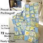 Summer Breeze Prefringed Rag Quilt Kit-0