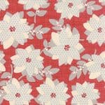 Winterberry Floral Print Red Prefringed 10" Blocks-0