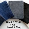 Flannel Black White Blue FQ Bundle + BONUS: 2 Quilt Patterns-0