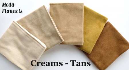 Flannel Creams FQ Bundle + BONUS: 2 Quilt Patterns-0