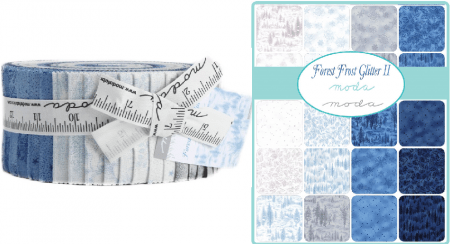 Forest Frost Glitter II Moda Jelly Roll-0