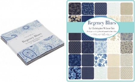 regency blue charm pack - moda fabric