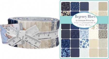 regency blue jelly roll - moda fabric