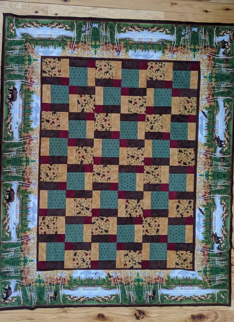 Flannel Quilt Kit Into the Woods Winter