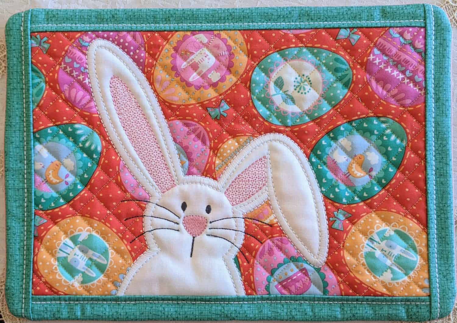 Bunny Mug Rug/Placemats Fabric Quilt Kit - Designs by Juju - Machine ...