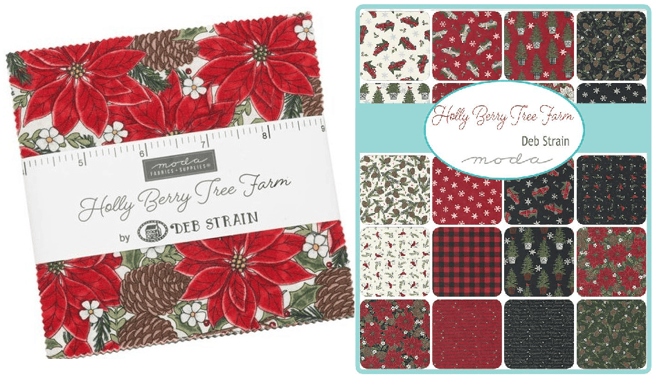 Moda Holly Berry Tree Farm Jelly Roll